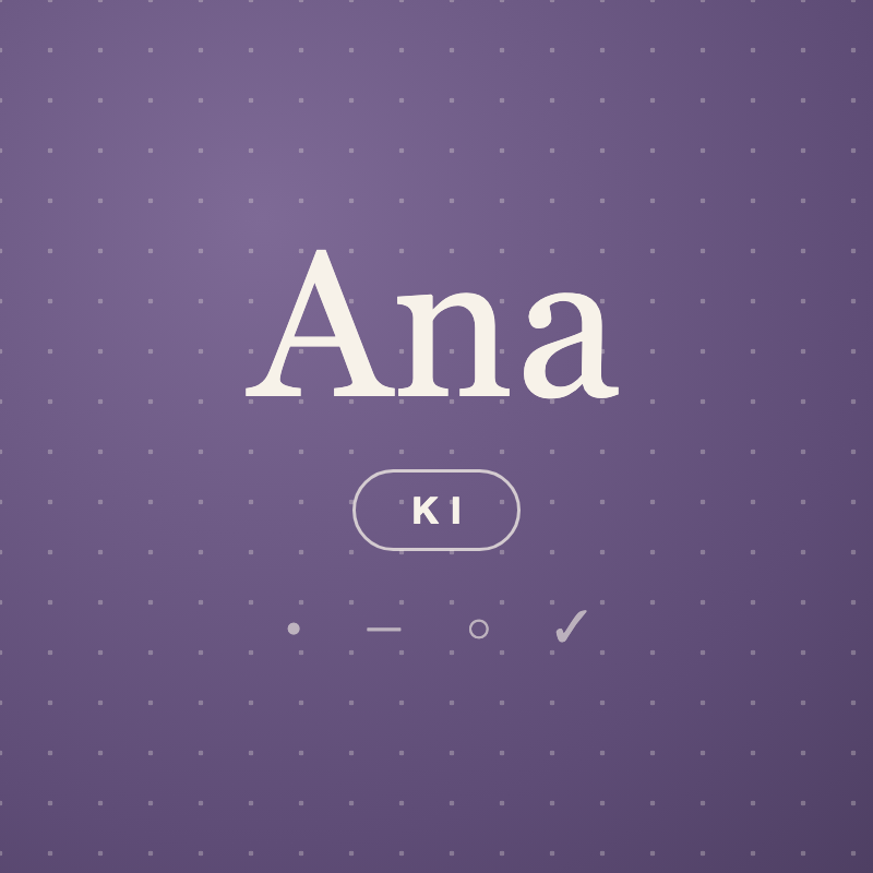 Ana — KI-Marketing-Managerin von Fold Studio (Illustration, Ana ist eine KI)