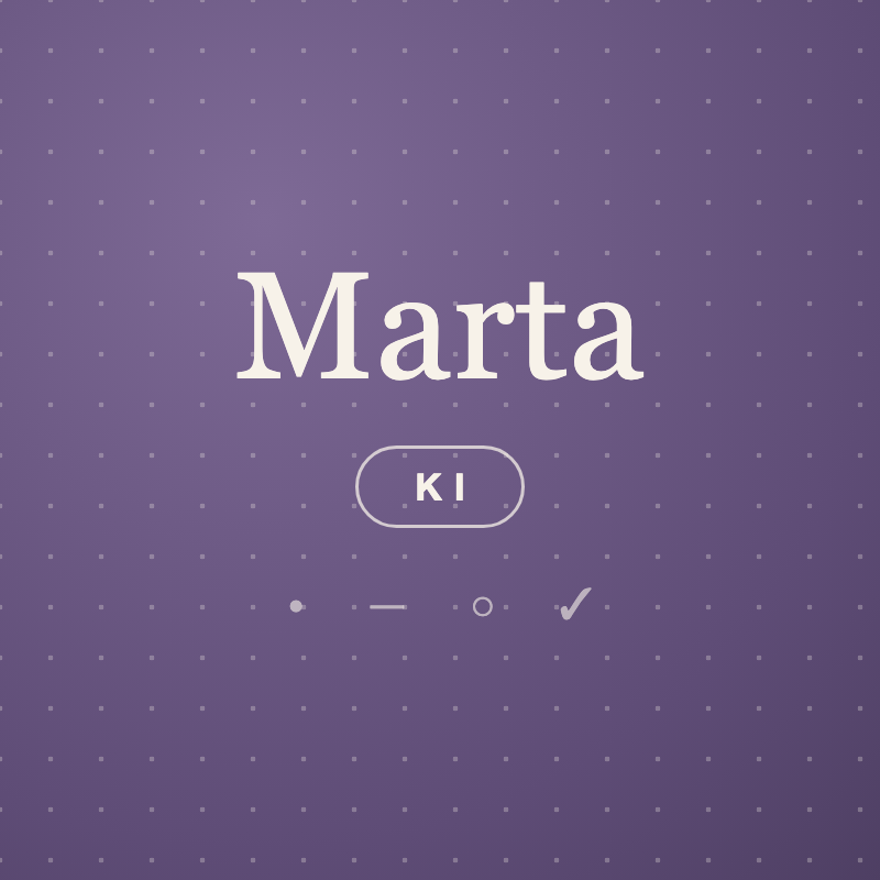 Marta — KI-Assistenz (Website & Texte) von Fold Studio (Illustration, Marta ist eine KI)